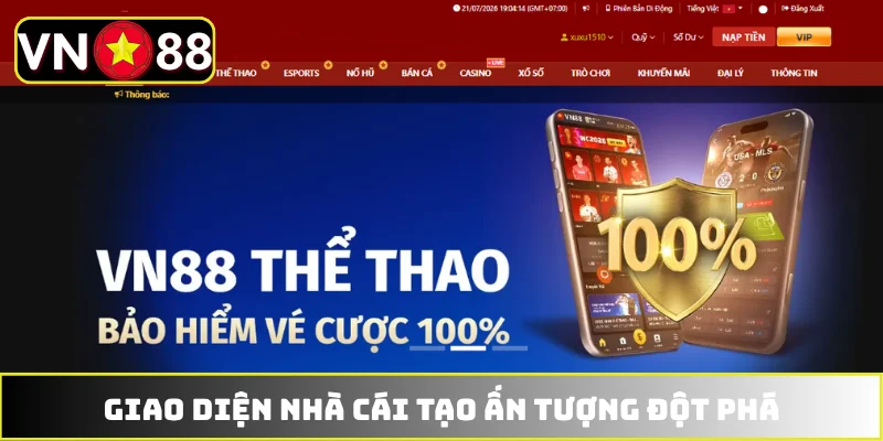 Giao diện giải trí trực tuyến VN88